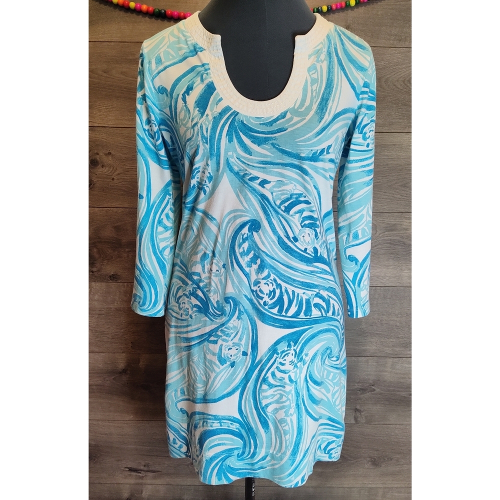 Lilly Pulitzer Marlina Sea Ruffles Dress Size S